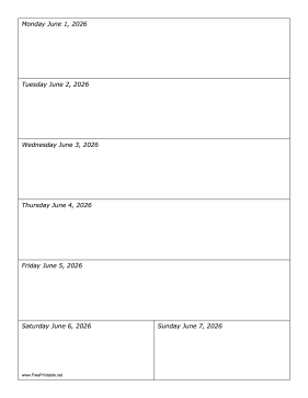 06/01/2026 Weekly Calendar-portrait Calendar
