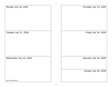 07/20/2026 Weekly Calendar-landscape Calendar