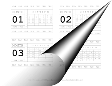 2026 Horizontal Scrapbook Calendar Cards Calendar