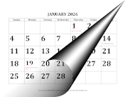 2026 Bold Print Calendar