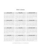 2026 Calendar (vertical grid)