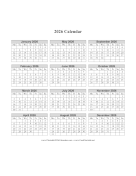 2026 Calendar on one page (vertical week starts on Monday)