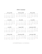 2026 Calendar on one page (vertical holidays in red)