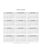 2026 Calendar on one page (vertical months run across page week starts on Monday)