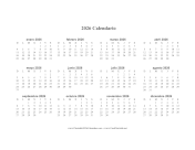 2026 Calendario en Una Pagina Horizontal