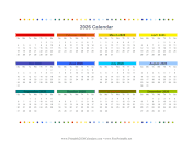 2026 Colorful Calendar