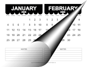 2026 Cute Scallop Calendar