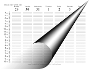 2026 Half-Hour Calendar