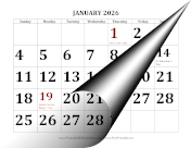 2026 Calendar with Large Print